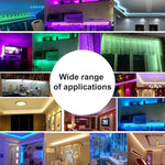 Ruban lumineux RGB 20m 1200 LED SMD 2835 IP65 étanche avec télécommande 44 touches, prise EU, 20m 1200 LED IP65