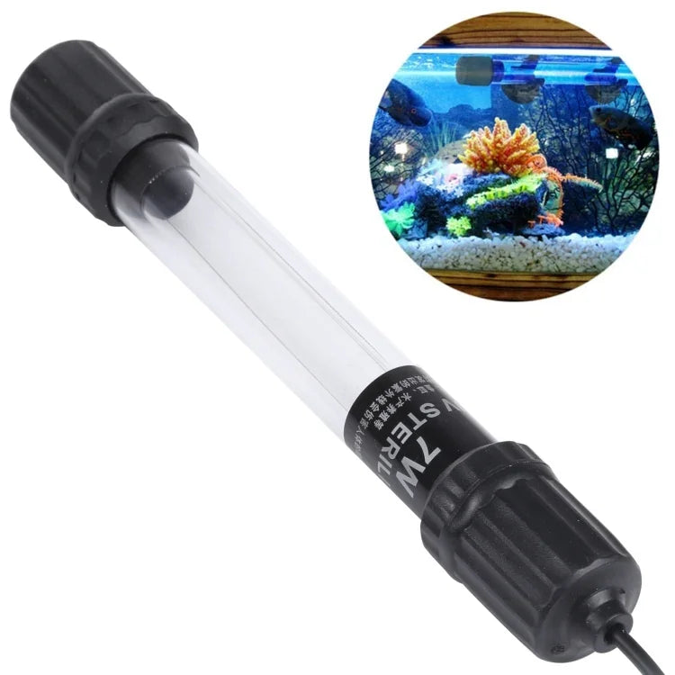 Lampe germicide ultraviolette UV-007 7W pour aquarium, prise EU, 7W