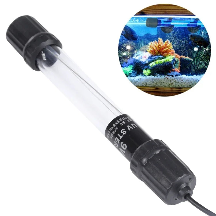 Lampe germicide ultraviolette UV-009 9W pour aquarium, prise EU, 9W