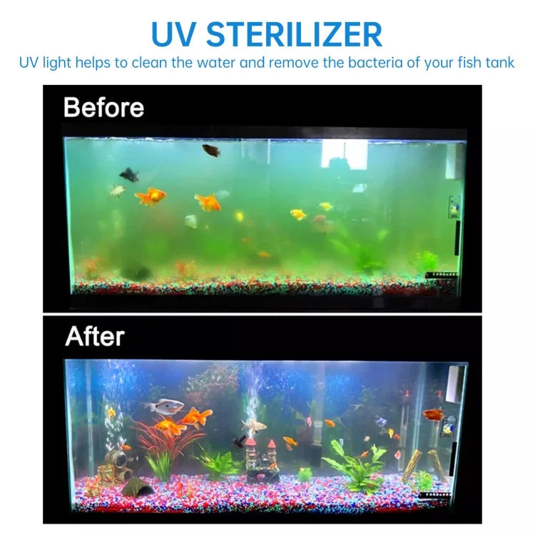 Lampe germicide ultraviolette UV-009 9W pour aquarium, prise EU, 9W
