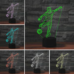 Lampe de table LED 3D colorée en forme de ballon de football, version USB et piles, version USB et piles