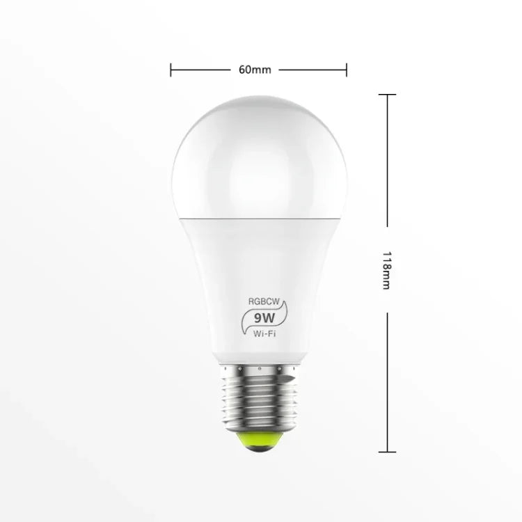 Ampoule intelligente LED WIFI RGBCW E27 9W 110V, automatisation sans fil pour la maison, 110V