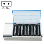 Chargeur de batterie AC 100-240V 4 emplacements pour piles AA, AAA, C / D, prise EU