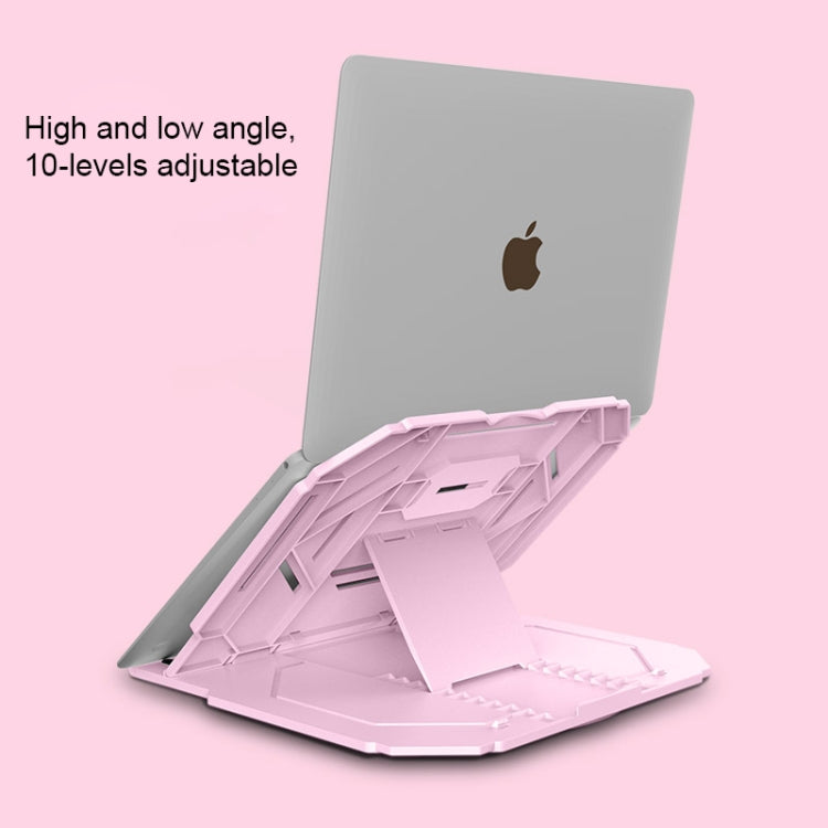 T3 Multi-function Hollow Design Cooling Bracket with 10-Level Adjustable Angle for Notebook,  MacBook, iPad, Mobile Phones, T3 (Black), T3 (White)