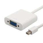 Adaptateur câble Mini DisplayPort vers VGA 1080P, Mini DP vers VGA (blanc), Mini DP vers VGA (noir)