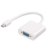 Adaptateur câble Mini DisplayPort vers VGA 1080P, Mini DP vers VGA (blanc), Mini DP vers VGA (noir)