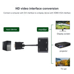 Adaptateur convertisseur 2 en 1 VGA vers HDMI + VGA 15 broches HDTV avec audio