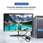 Adaptateur convertisseur 2 en 1 VGA vers HDMI + VGA 15 broches HDTV avec audio