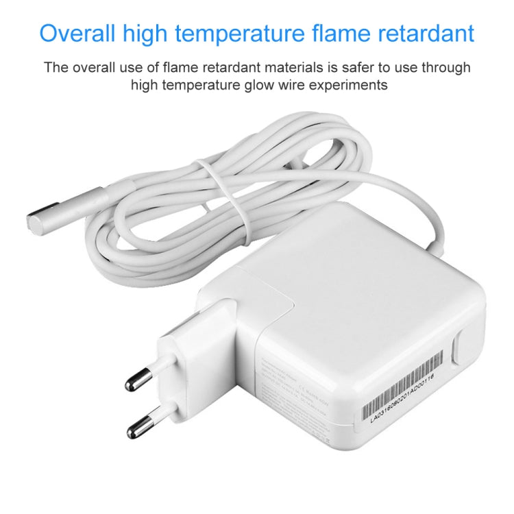 Chargeur d'alimentation MagSafe 1 de 14,5 V 3,1 A 45 W à 5 broches de style L pour Apple Macbook A1244 / A1237 / A1369 / A1370 / A1374 / A1304, longueur : 1,7 m, prise UE