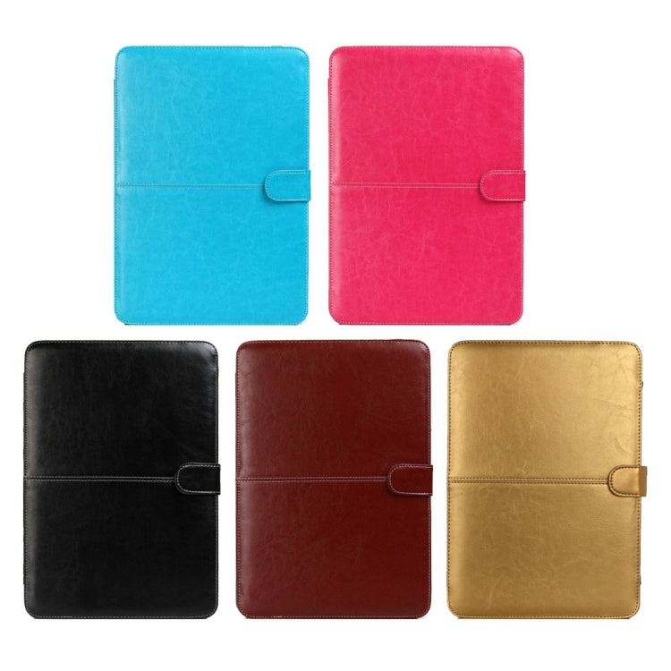 Pour le MacBook Pro 15,4 pouces A1707 (2016) : étui en cuir à rabat horizontal, texture Crazy Horse