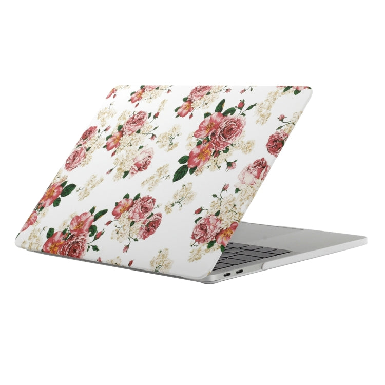 Pour 2016 Nouveau MacBook Pro 15,4 pouces A1707 Chinois Rose Motif Ordinateur Portable Autocollants à Eau PC Housse de Protection