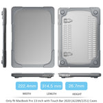 Pour MacBook Pro 13 pouces 2022 et étui de protection pour ordinateur portable PC + TPU bicolore A2289 / A2251 / A2338 2020