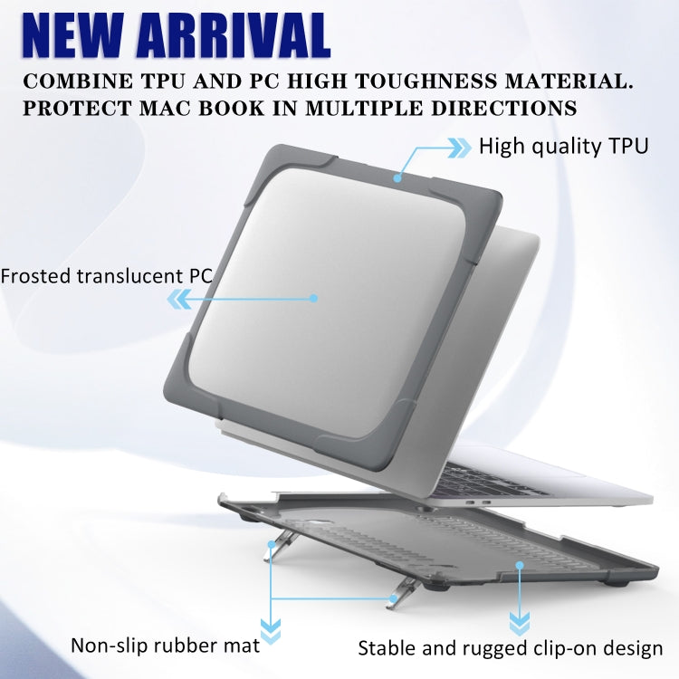 Pour MacBook Pro 13 pouces 2022 et étui de protection pour ordinateur portable PC + TPU bicolore A2289 / A2251 / A2338 2020