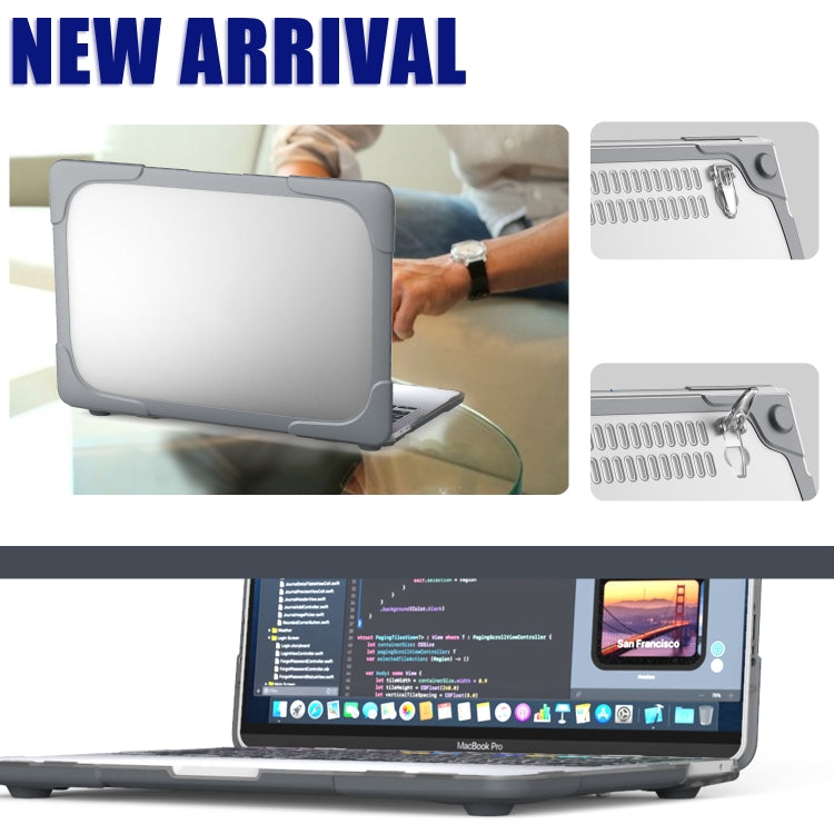 Pour MacBook Pro 13 pouces 2022 et étui de protection pour ordinateur portable PC + TPU bicolore A2289 / A2251 / A2338 2020