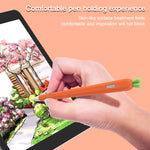 LOVE MEI Pour Apple Pencil 2 Étui de protection en silicone en forme de carotte pour stylet, Pour Apple Pencil 2