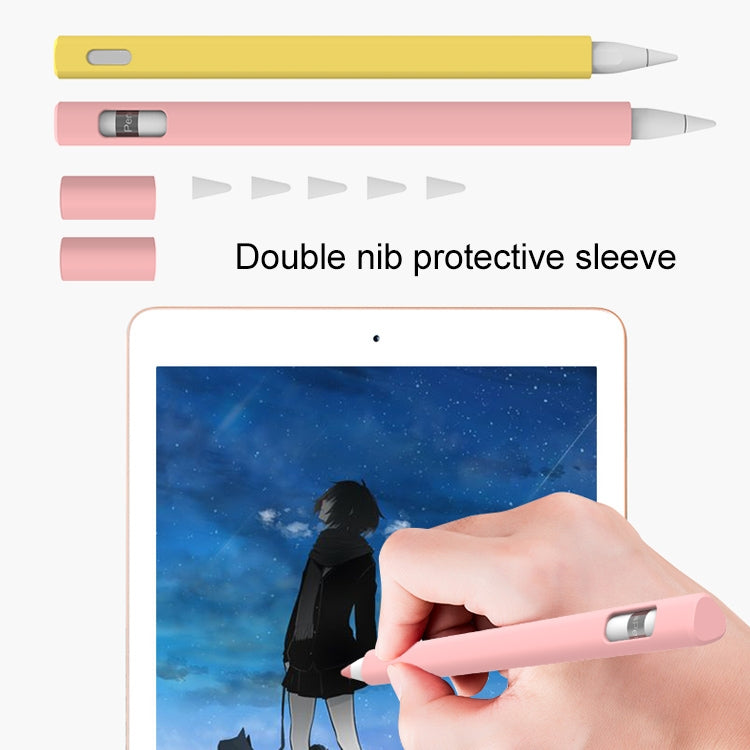 LOVE MEI Pour Apple Pencil 2 Étui de protection en silicone de forme triangulaire pour stylet, pour Apple Pencil 2