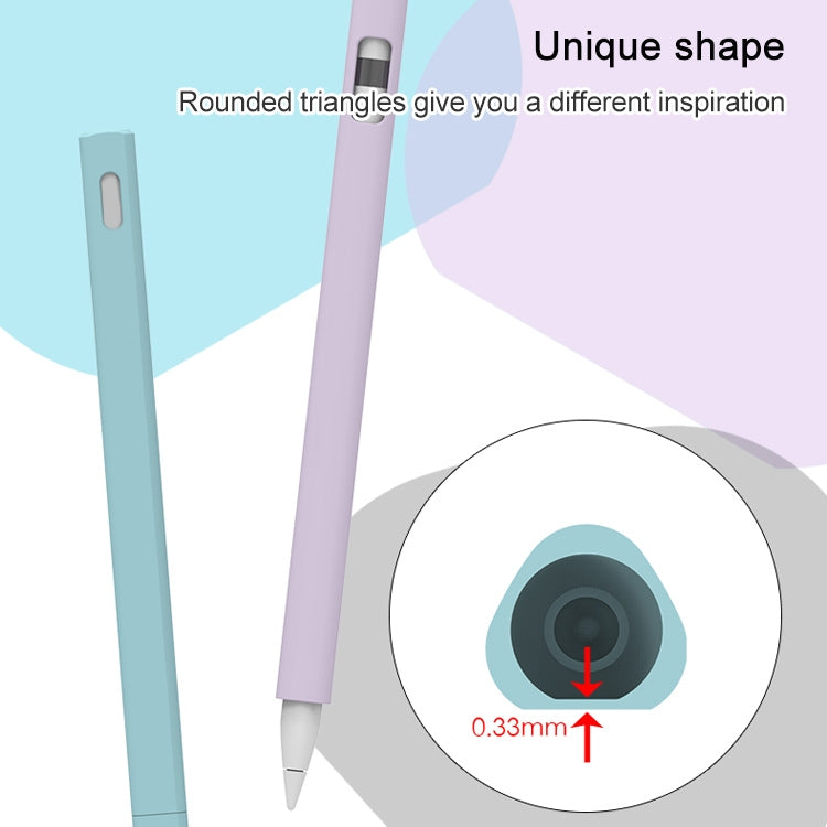 LOVE MEI Pour Apple Pencil 2 Étui de protection en silicone de forme triangulaire pour stylet, pour Apple Pencil 2