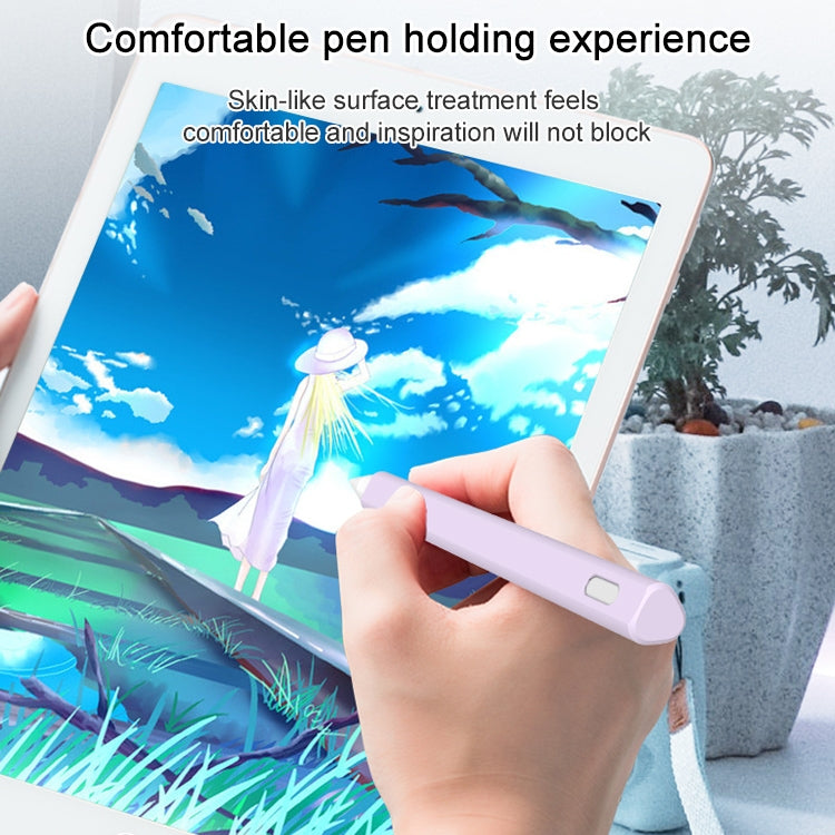 LOVE MEI Pour Apple Pencil 2 Étui de protection en silicone de forme triangulaire pour stylet, pour Apple Pencil 2