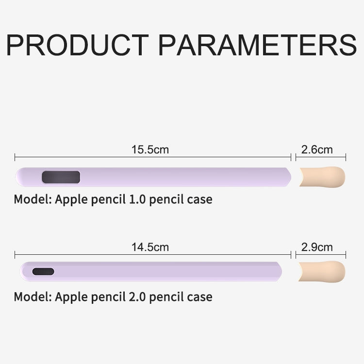 LOVE MEI Pour Apple Pencil 2 Étui de protection en silicone à rayures, Pour Apple Pencil 2