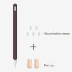 LOVE MEI Pour Apple Pencil 2 Étui de protection en silicone à rayures, Pour Apple Pencil 2