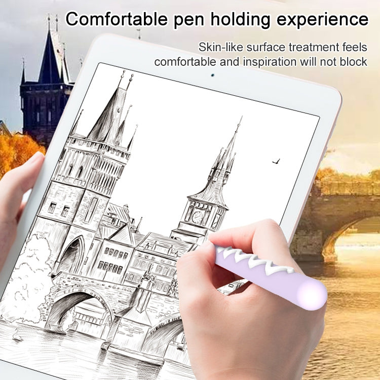 LOVE MEI Pour Apple Pencil 2 Étui de protection en silicone à rayures, Pour Apple Pencil 2