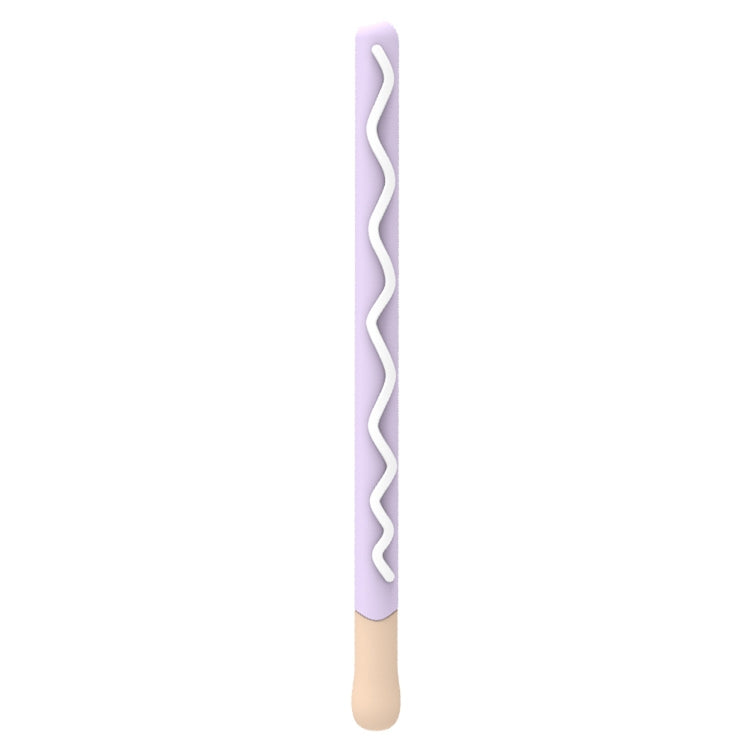 LOVE MEI Pour Apple Pencil 2 Étui de protection en silicone à rayures, Pour Apple Pencil 2