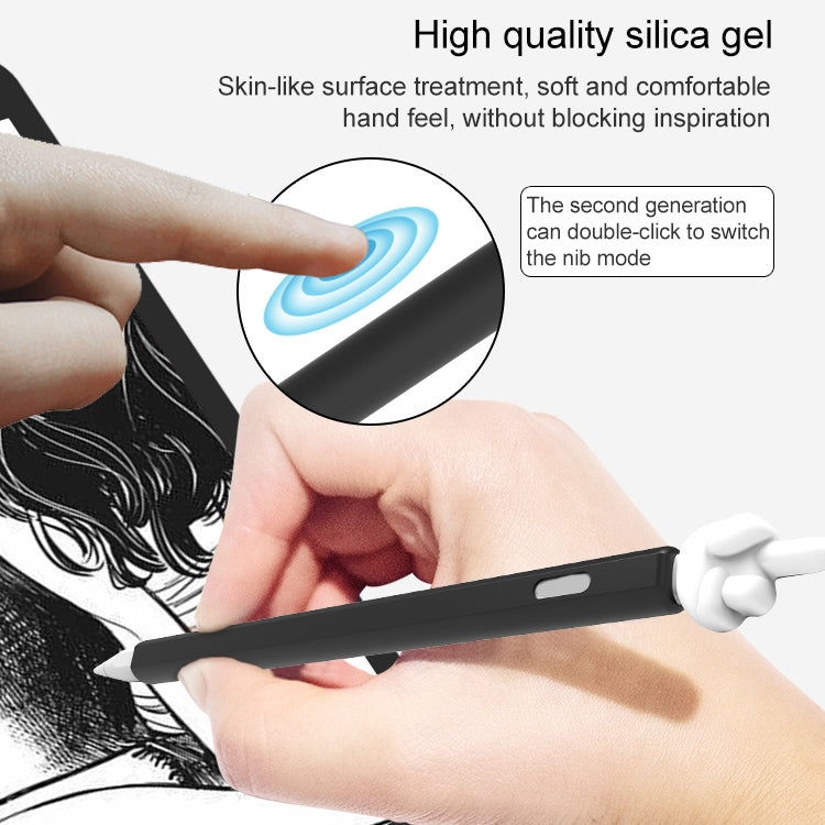LOVE MEI Étui de protection en silicone en forme de doigt d'honneur pour stylet Apple Pencil 1, pour Apple Pencil 1