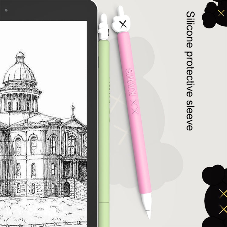 LOVE MEI Étui de protection en silicone en forme de doigt d'honneur pour stylet Apple Pencil 1, pour Apple Pencil 1