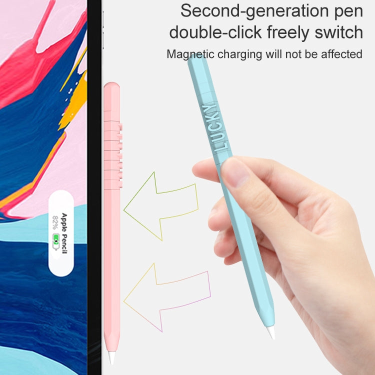 LOVE MEI pour Apple Pencil 1 Motif Lettre/Chiffre Étui de protection en silicone pour stylet, pour Apple Pencil 1