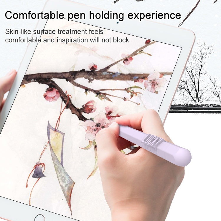 LOVE MEI pour Apple Pencil 1 Motif Lettre/Chiffre Étui de protection en silicone pour stylet, pour Apple Pencil 1