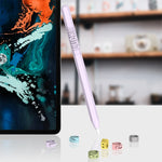 LOVE MEI pour Apple Pencil 1 Motif Lettre/Chiffre Étui de protection en silicone pour stylet, pour Apple Pencil 1