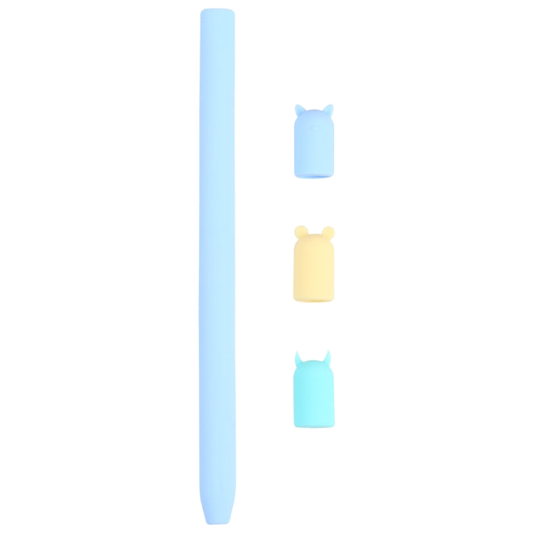 Stylet 4 en 1 avec étui de protection en silicone motif animal de dessin animé pour Apple Pencil 1, pour Apple Pencil 1