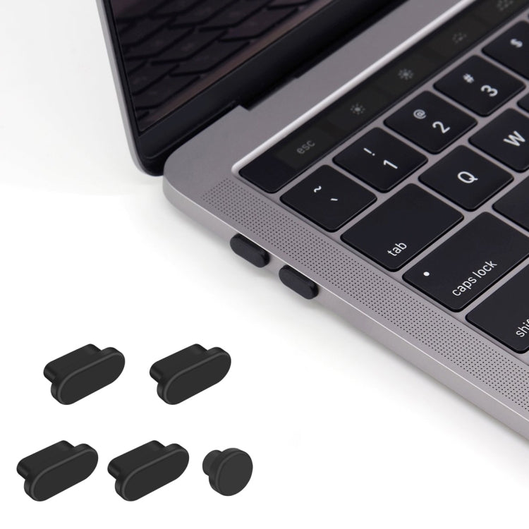 Bouchons anti-poussière ENKAY 5 en 1 pour port de charge pour MacBook 12 pouces / MacBook Pro 13,3 / 15,4 pouces (2016/2017)