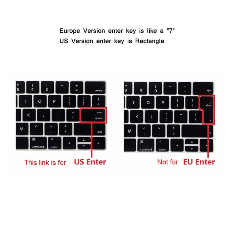 ENKAY Hat-Prince Étui de protection rigide en plastique mat 2 en 1 + coque de protection de clavier ultra-fine en TPU version US pour MacBook Pro 13,3 pouces 2016 avec Touchbar (A1706)
