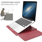 Sacoche universelle imperméable en cuir PU 4 en 1 pour ordinateur portable avec poignée, support et porte-stylo + 2 enrouleurs + sac pour souris + sac pour chargeur pour ordinateurs portables 15 pouces, 15 pouces