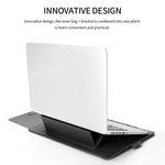 Sacoche universelle imperméable en cuir PU 4 en 1 pour ordinateur portable avec poignée, support et porte-stylo + 2 enrouleurs + sac pour souris + sac pour chargeur pour ordinateurs portables 15 pouces, 15 pouces