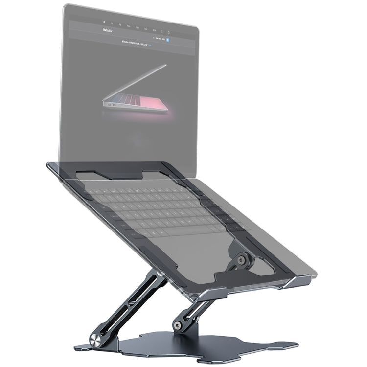 Support d'ordinateur portable réglable à levage mécanique R-JUST HZ09, HZ09 Gris, HZ09 Argent