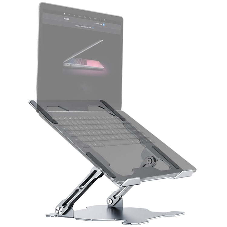 Support d'ordinateur portable réglable à levage mécanique R-JUST HZ09, HZ09 Gris, HZ09 Argent