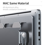 Support d'ordinateur portable réglable à levage mécanique R-JUST HZ09, HZ09 Gris, HZ09 Argent