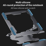 Support d'ordinateur portable réglable à levage mécanique R-JUST HZ09, HZ09 Gris, HZ09 Argent