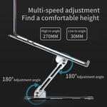 Support d'ordinateur portable réglable à levage mécanique R-JUST HZ09, HZ09 Gris, HZ09 Argent