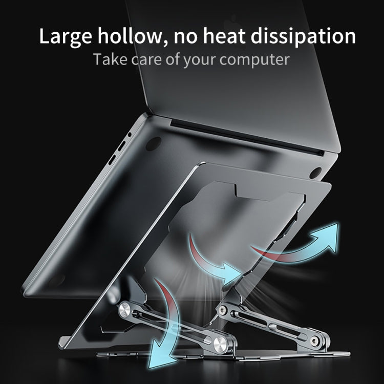 Support d'ordinateur portable réglable à levage mécanique R-JUST HZ09, HZ09 Gris, HZ09 Argent