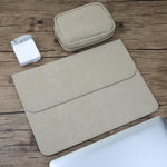 Sacoche intérieure horizontale 2 en 1 en cuir mat pour ordinateur portable + pochette d'alimentation pour MacBook Air 11,6 pouces A1465 (2012 - 2015) / A1370 (2010 - 2011), MacBook Air 11,6 pouces A1465 (2012 - 2015) / A1370 (2010 - 2011)