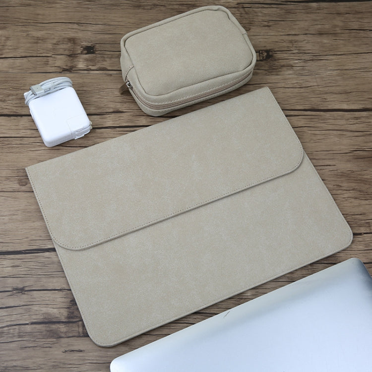 Sacoche intérieure horizontale 2 en 1 en cuir mat pour ordinateur portable + pochette d'alimentation pour MacBook Air 11,6 pouces A1465 (2012 - 2015) / A1370 (2010 - 2011), MacBook Air 11,6 pouces A1465 (2012 - 2015) / A1370 (2010 - 2011)