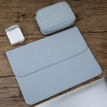 Sacoche intérieure horizontale 2 en 1 en cuir mat pour ordinateur portable + pochette d'alimentation pour MacBook Air 11,6 pouces A1465 (2012 - 2015) / A1370 (2010 - 2011), MacBook Air 11,6 pouces A1465 (2012 - 2015) / A1370 (2010 - 2011)