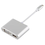 Adaptateur multifonction 4 en 1 USB / Type-C vers HDMI 4K + VGA + USB 3.0