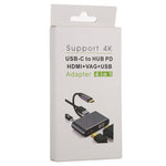 Adaptateur multifonction 4 en 1 USB / Type-C vers HDMI 4K + VGA + USB 3.0