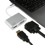 Adaptateur multifonction 4 en 1 USB / Type-C vers HDMI 4K + VGA + USB 3.0