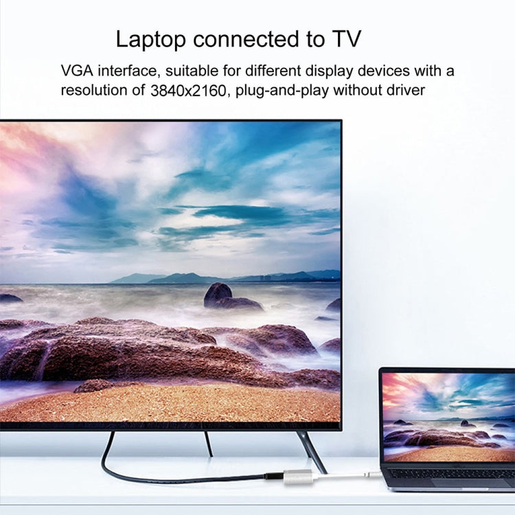 Adaptateur multifonction 4 en 1 USB / Type-C vers HDMI 4K + VGA + USB 3.0