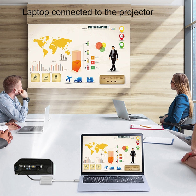 Adaptateur multifonction 4 en 1 USB / Type-C vers HDMI 4K + VGA + USB 3.0